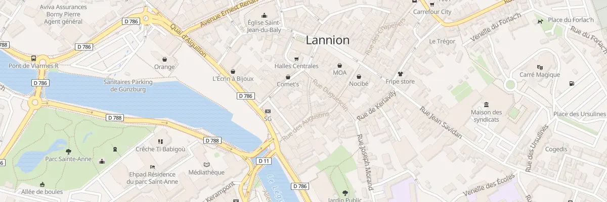 Plan du 3 Rue de la Tour d’Auvergne à Lannion