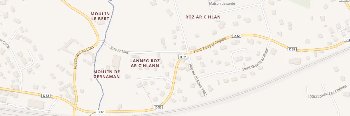 Plan du 24 Hent Tanguy Prigent au Vieux-Marché