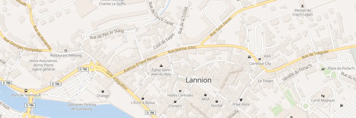 Plan du 1 Ven des Trois Avocats à Lannion