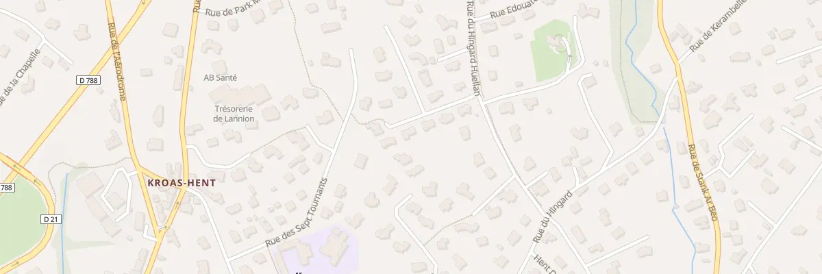 Plan du 7 Rue Louis Pasteur à Lannion