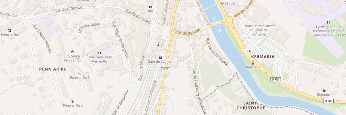 Plan du 9 Rue de Ploubezre à Lannion