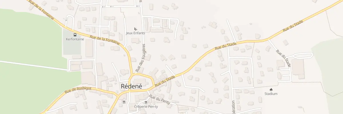 Plan du 5561F Rue du Stade à Rédené