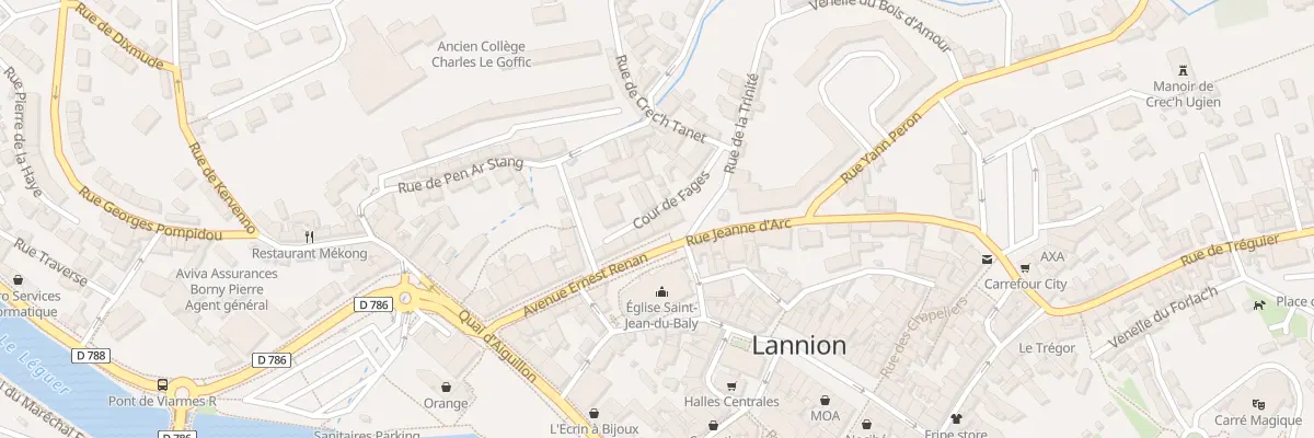 Plan du 23 Av Ernest Renan à Lannion