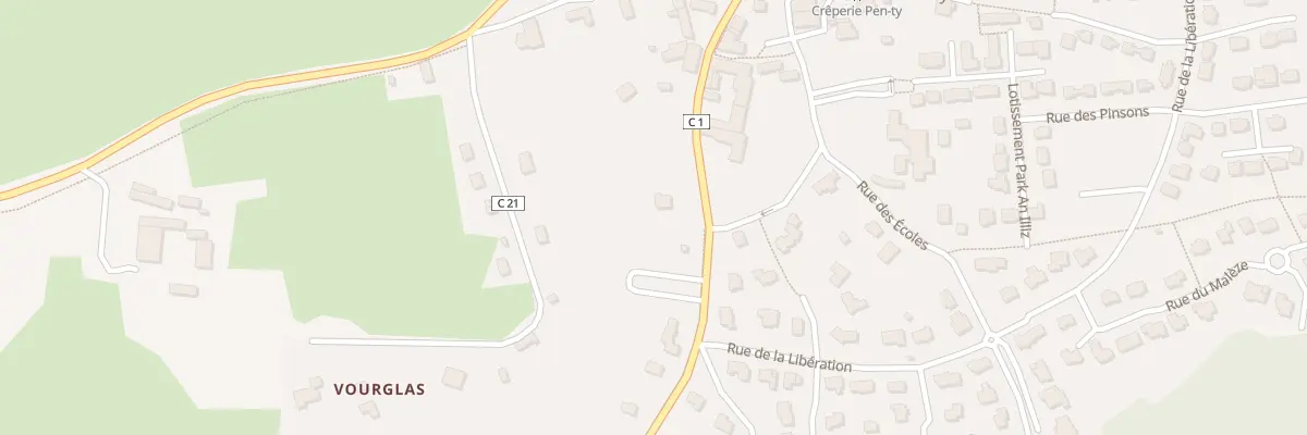 Plan du 15 Rue du Croëziou à Rédené