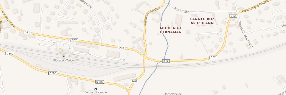 Plan du 975 Rue de la Gare à Plouaret
