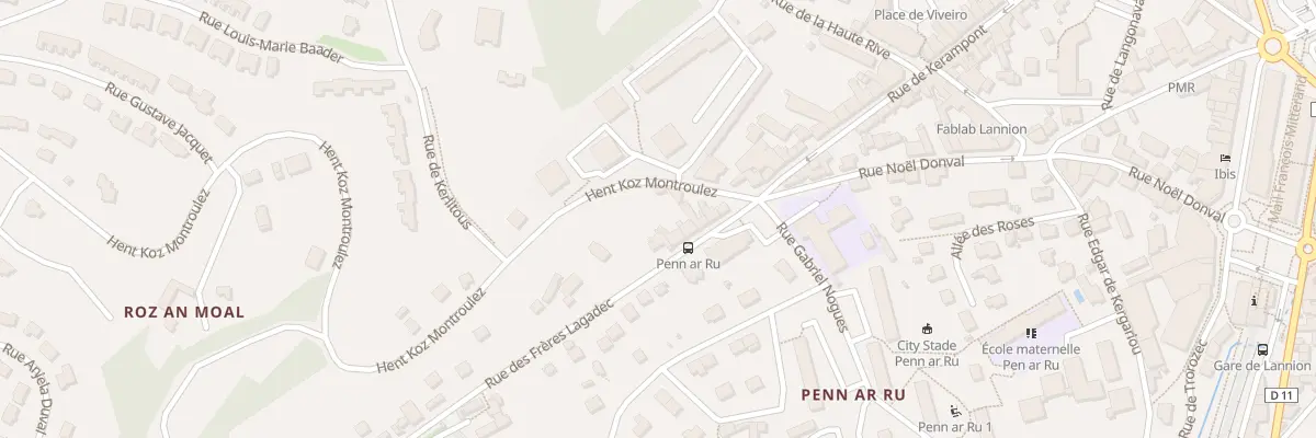 Plan du 10 Rue des Frères Lagadec à Lannion