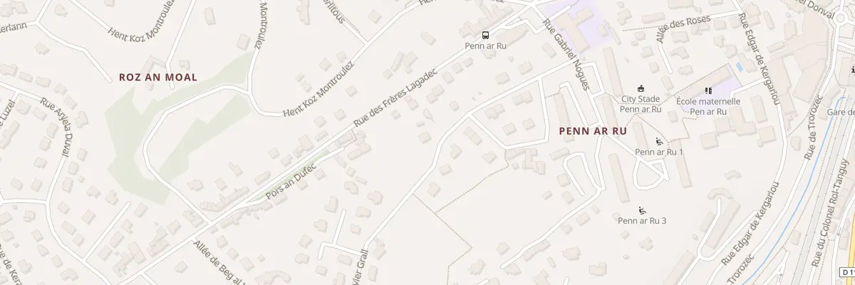 Plan du 2 Rue Xavier Grall à Lannion