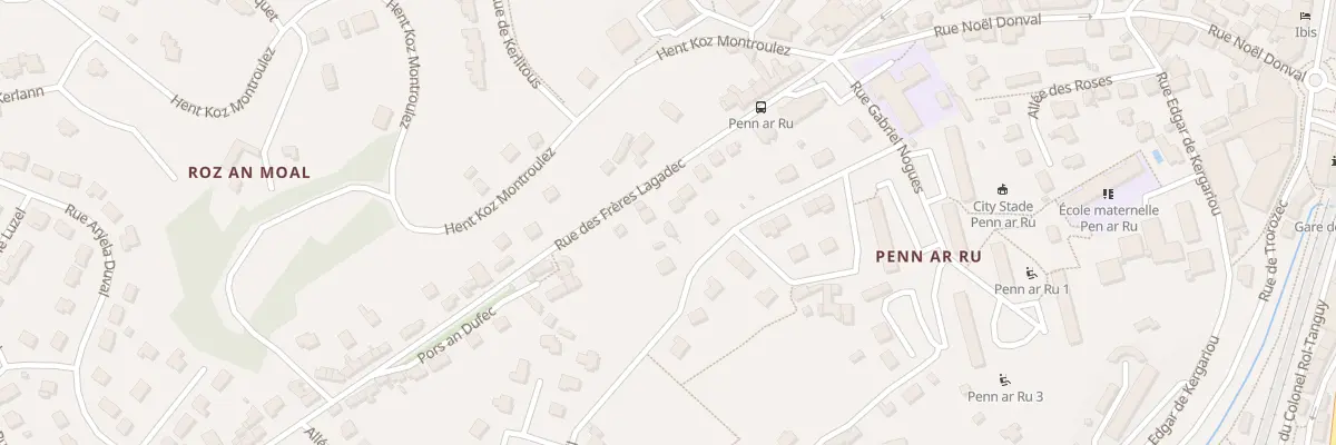 Plan du 17 Rue des Frères Lagadec à Lannion