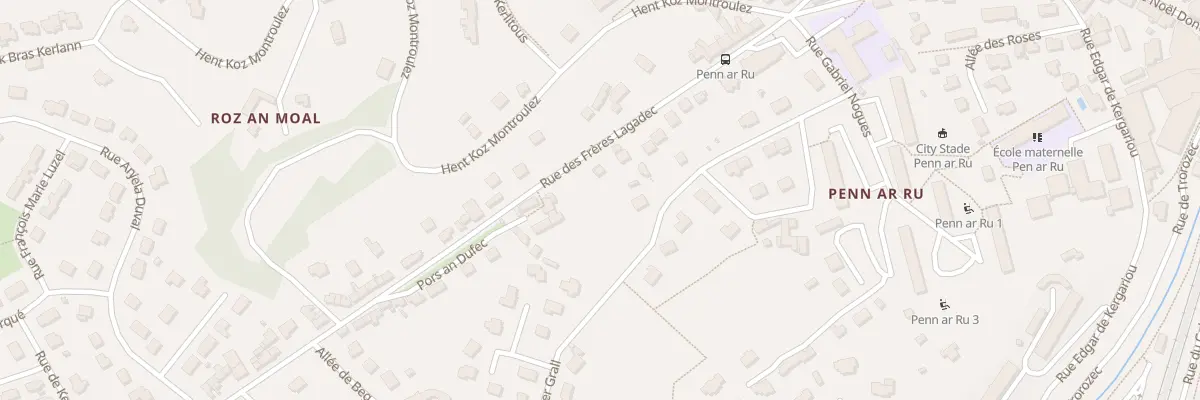 Plan du 1 Rue des Frères Lagadec à Lannion