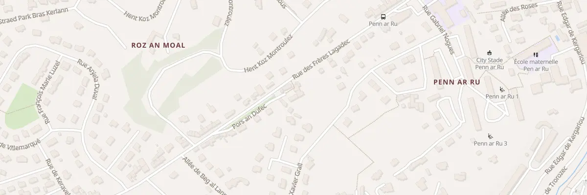 Plan du 9020 Rue des Frères Lagadec à Lannion
