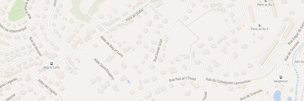 Plan du 16 Rue Xavier Grall à Lannion