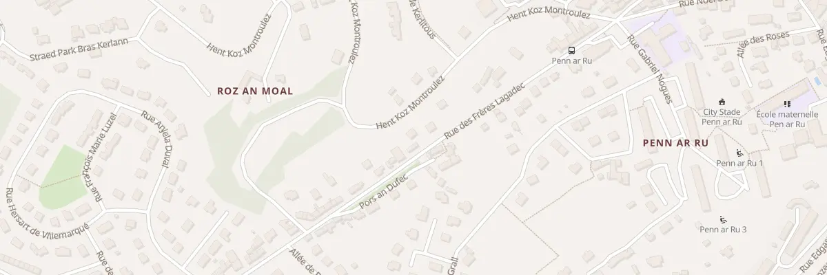 Plan du 22 Rue des Frères Lagadec à Lannion