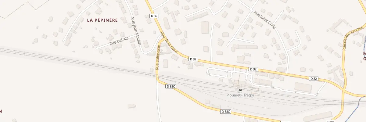 Plan du 5493 Rue de la Gare à Plouaret