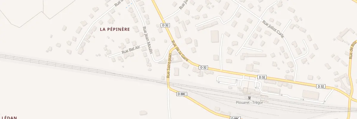 Plan du 542 Rue de la Gare à Plouaret