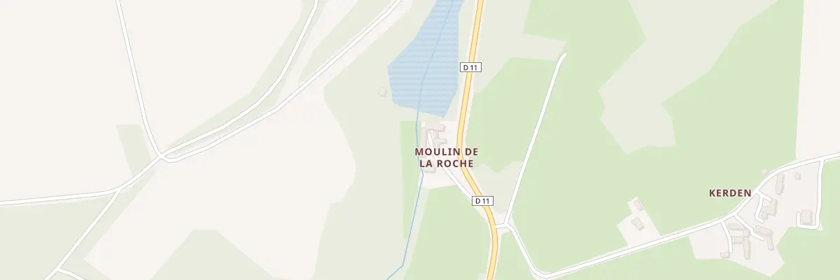 Plan du 1 Le Moulin de la Roche à Calanhel