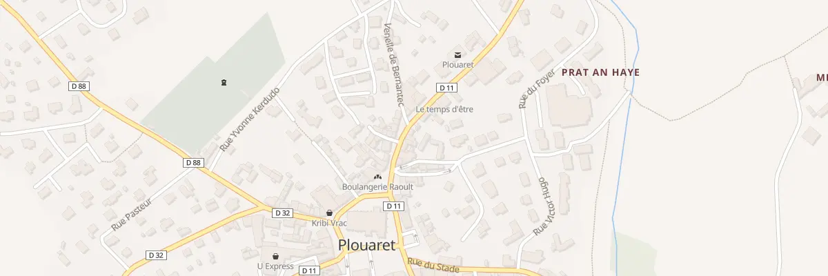 Plan du 40 Rue Jean Jaurès à Plouaret