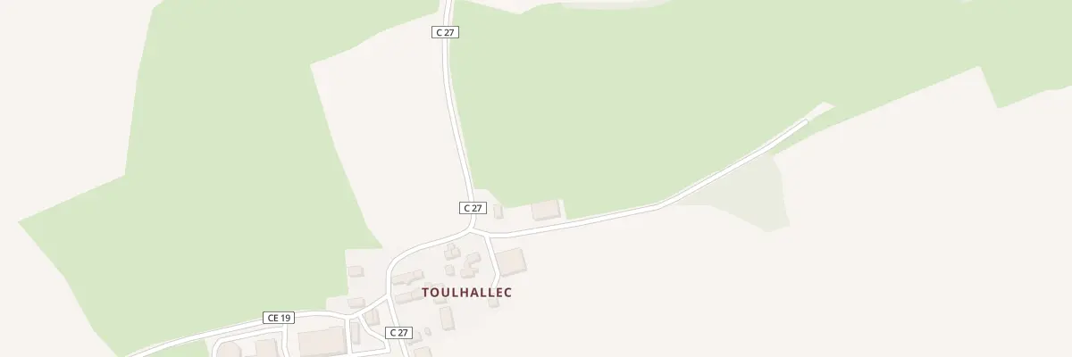 Plan du 1 Toulhalec à Paule