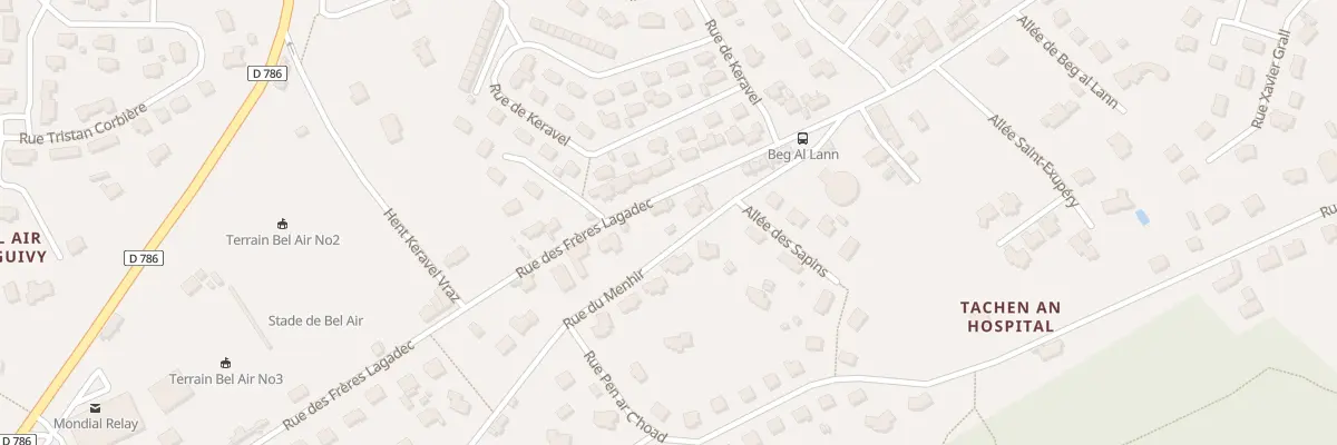 Plan du 65 Rue des Frères Lagadec à Lannion