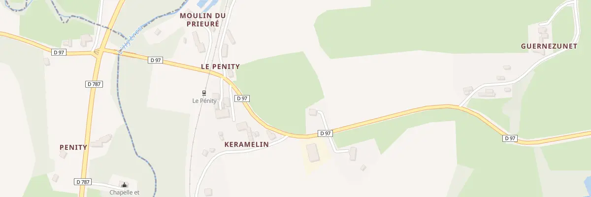 Plan du 1 Keramelin à Duault