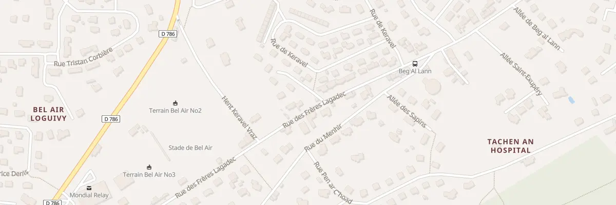 Plan du 96 Rue des Frères Lagadec à Lannion