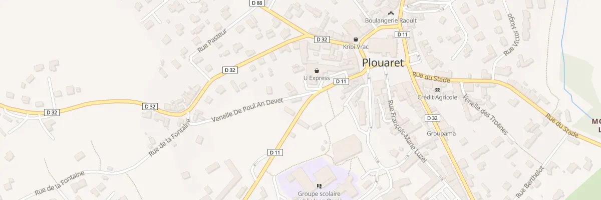 Plan du 94 Rue du Général de Gaulle à Plouaret