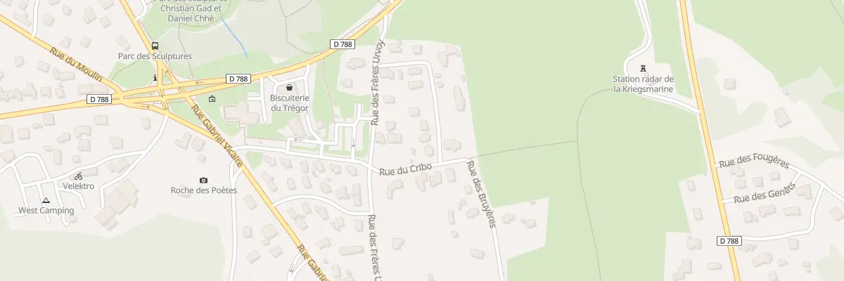Plan du 9001 Rue Théophile Salaün à Perros-Guirec