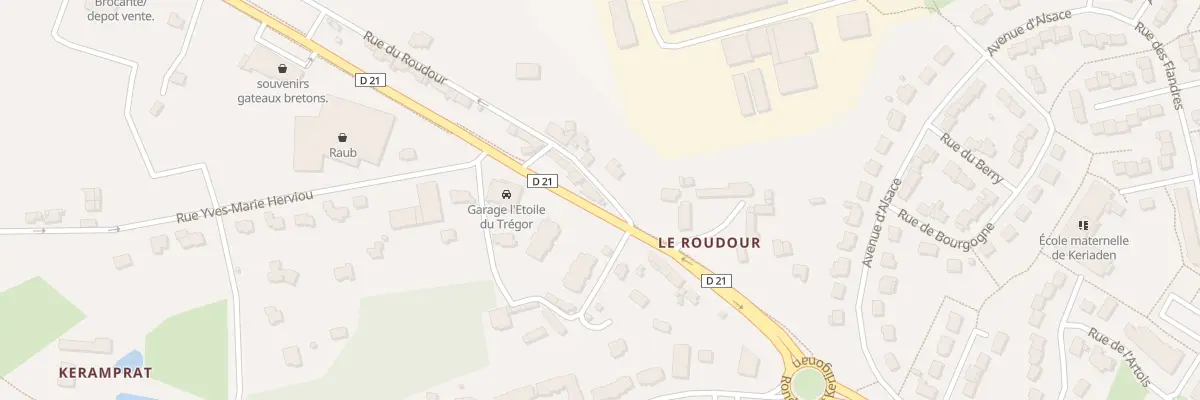 Plan du 1 Rue du Roudour à Lannion