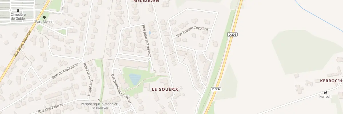 Plan du 10 Rue Xavier Grall à Guidel