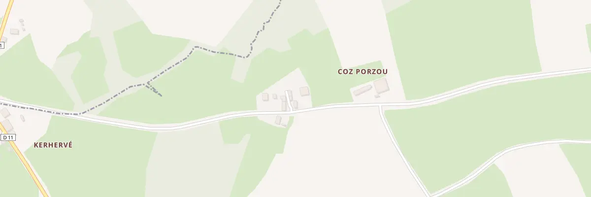 Plan du 5245 Coz Porzou à Lohuec