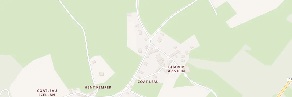 Plan du 6 Coatleau à Plusquellec