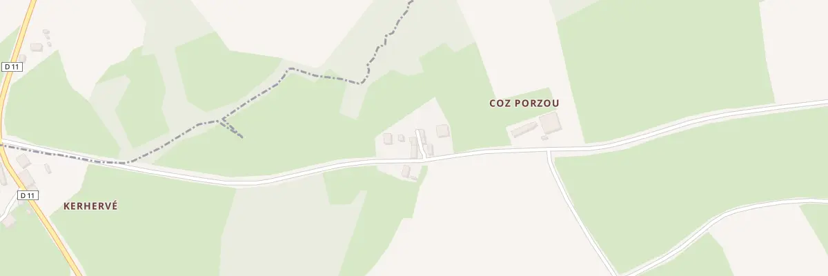 Plan du 3 Coz Porzou à La Chapelle-Neuve