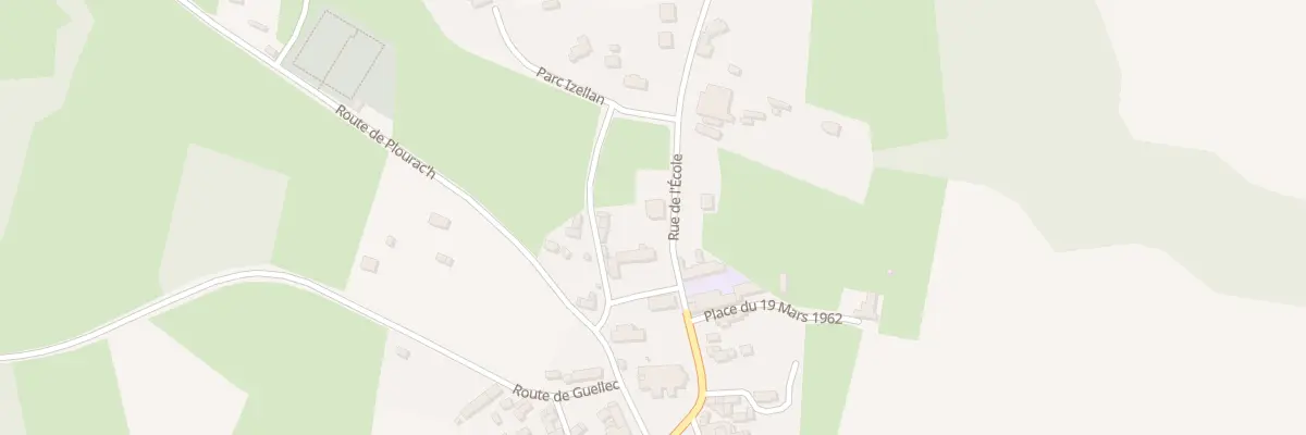 Plan du 1 Rue de l’Ecole à Plusquellec