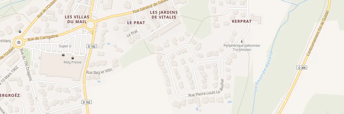Plan du 10 Rue Joseph Le Tallec à Guidel