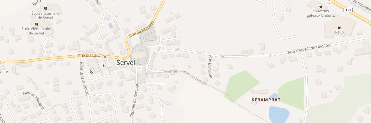 Plan du 12 Rue Yves-Marie Herviou à Lannion