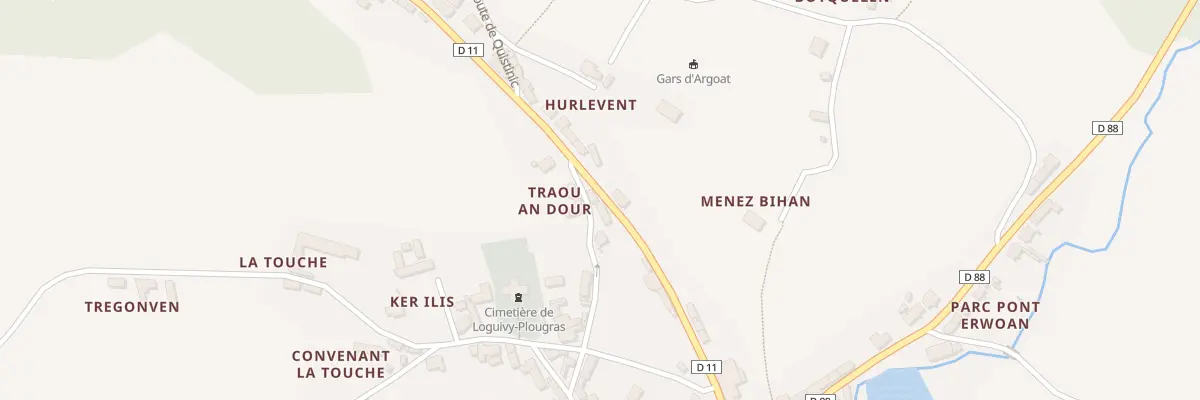 Plan du 5043 Menez à Loguivy-Plougras