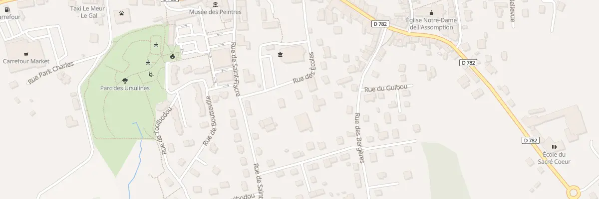 Plan du 1 Rue des Ecoles au Faouët