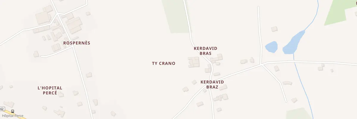 Plan de Kerdavid Bras à Rédené