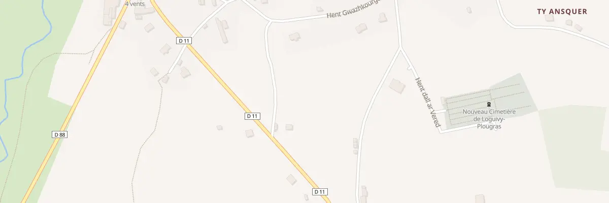 Plan du 9015 Rte de Callac à Loguivy-Plougras