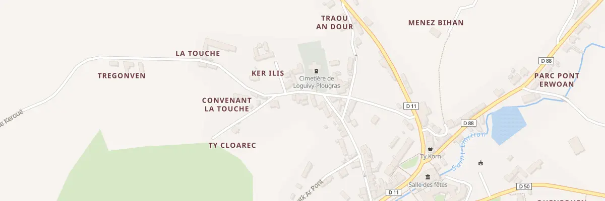 Plan du 5093 Le Bourg à Loguivy-Plougras