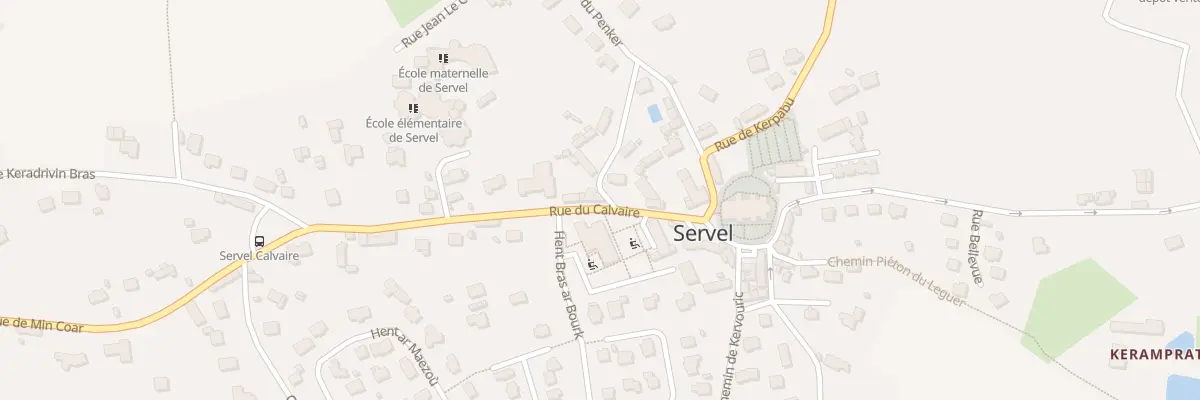 Plan du 8 Rue du Calvaire Servel à Pommerit-le-Vicomte
