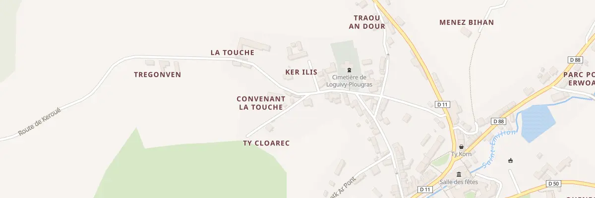 Plan du 2 Imp Ty Cloarec à Loguivy-Plougras