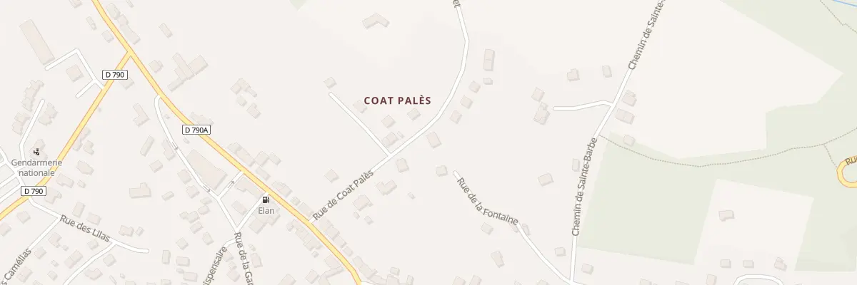 Plan du 8 Rue de Coat Palès au Faouët