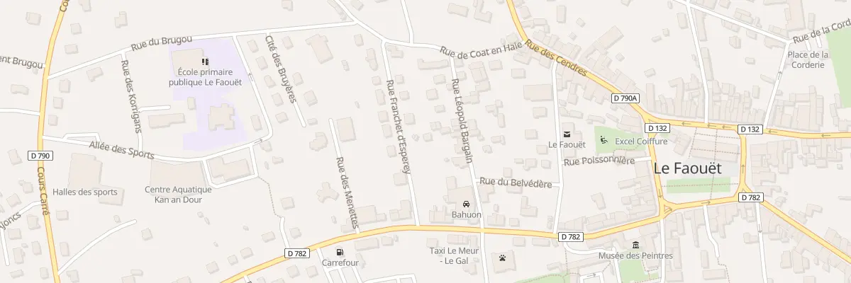 Plan du 6 Rue Franchet d’Esperey au Faouët