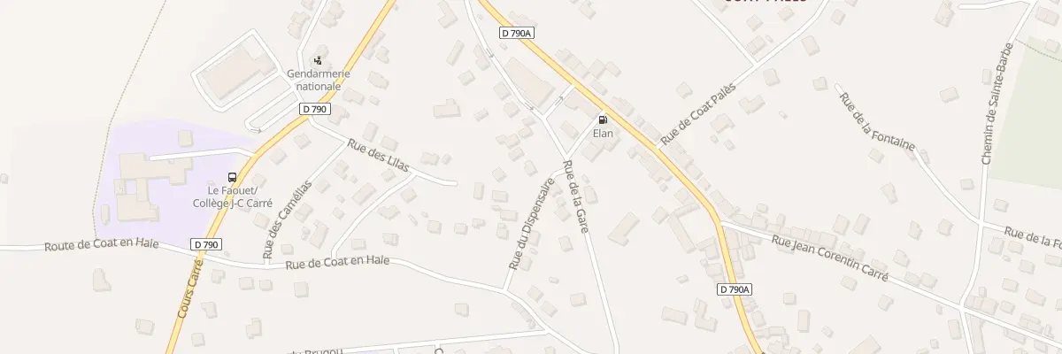 Plan du 9 Rue du Dispensaire au Faouët
