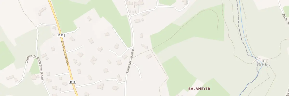 Plan du 38 Rte du Calvaire à Trégastel