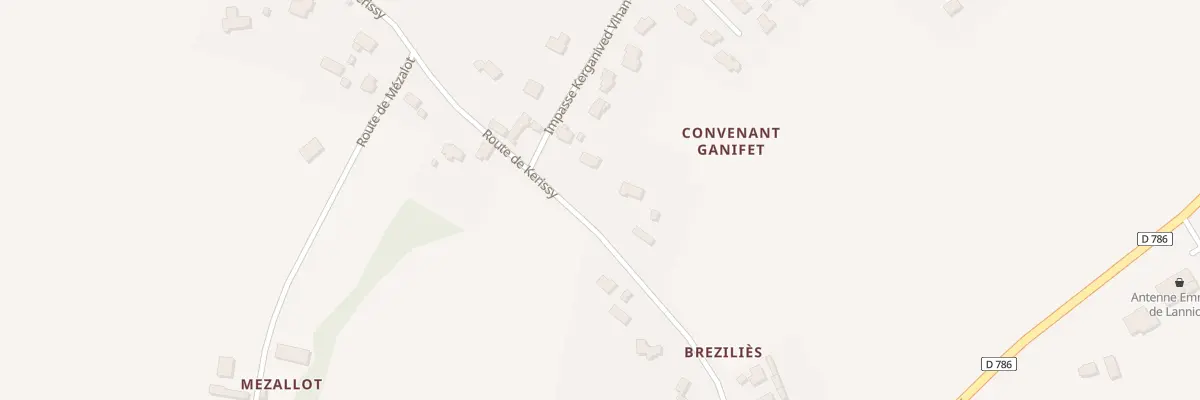 Plan du 15 Rte de Kerissy à Ploulec’h