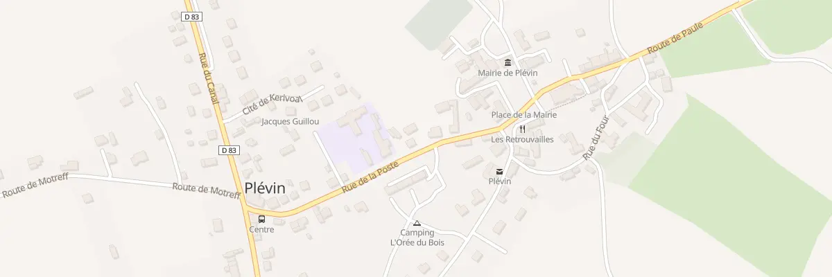Plan du 10 Rue de la Poste à Plévin
