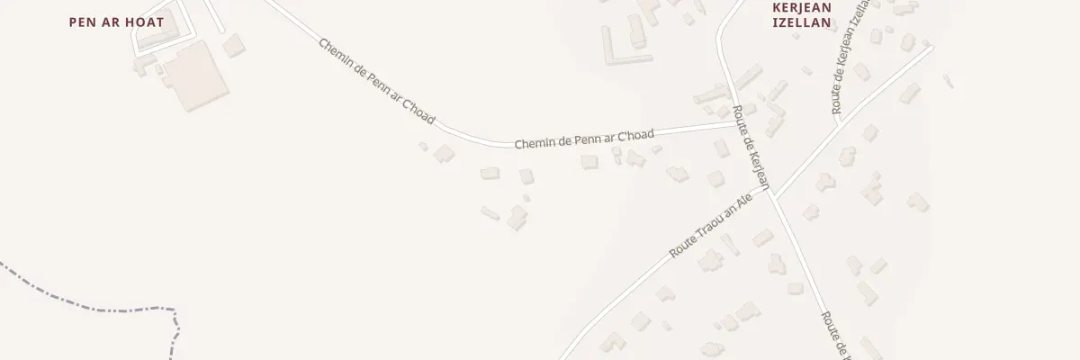 Plan du 9 Rte de Pen Ar Hoat à Ploulec’h