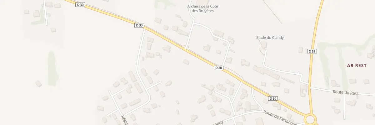 Plan du 9000 Rue du Clandy à Ploumilliau