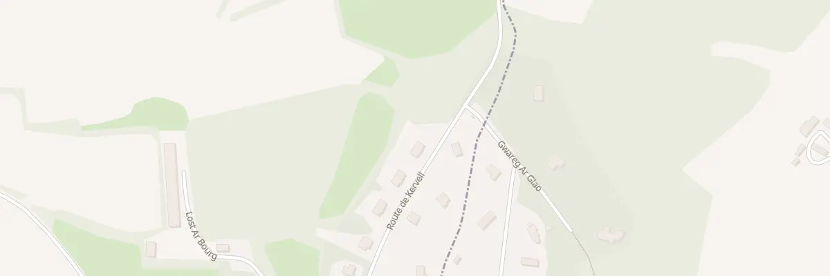 Plan du 13 Rte de Kervell à Treffrin